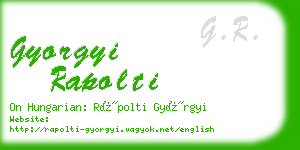 gyorgyi rapolti business card